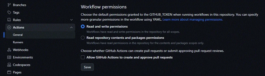 Workflow permissions
